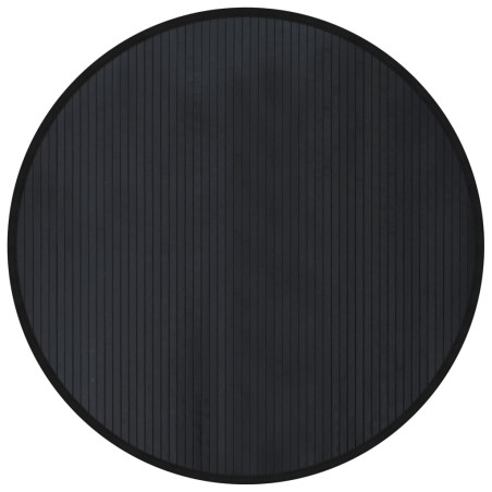 vidaXL Alfombra redonda bambú negro 100 cm