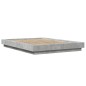 vidaXL Estructura cama con luces LED madera gris hormigón 140x190 cm vidaXL Estructura cama con luces LED madera gris hormigón 140x190 cm