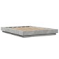 vidaXL Estructura cama con luces LED madera gris hormigón 140x190 cm vidaXL Estructura cama con luces LED madera gris hormigón 140x190 cm