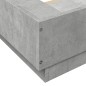 vidaXL Estructura cama con luces LED madera gris hormigón 140x190 cm vidaXL Estructura cama con luces LED madera gris hormigón 140x190 cm