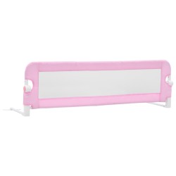 vidaXL Barandilla de seguridad cama de niño poliéster rosa 120x42 cm