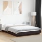 vidaXL Estructura cama con luces LED madera ingeniería negro 135x190cm vidaXL Estructura cama con luces LED madera ingeniería negro 135x190cm