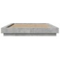 vidaXL Estructura cama con luces LED madera gris hormigón 140x200 cm vidaXL Estructura cama con luces LED madera gris hormigón 140x200 cm