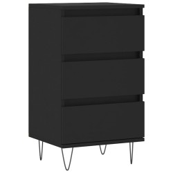 vidaXL Aparador madera de ingeniería negro 40x35x70 cm