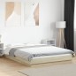 vidaXL Estructura de cama madera de ingeniería roble Sonoma 135x190 cm vidaXL Estructura de cama madera de ingeniería roble Sonoma 135x190 cm