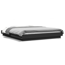 vidaXL Estructura de cama madera de ingeniería negra 150x200 cm