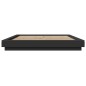vidaXL Estructura de cama madera de ingeniería negra 150x200 cm