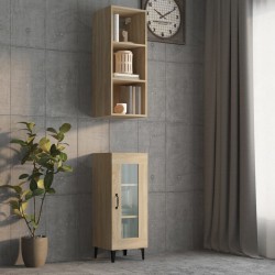 vidaXL Armario pared madera contrachapada roble Sonoma 34,5x32,5x90 cm