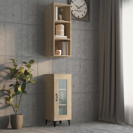 vidaXL Armario pared madera contrachapada roble Sonoma 34,5x32,5x90 cm