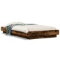 vidaXL Estructura de cama madera de ingeniería roble humo 100x200 cm