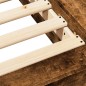 vidaXL Estructura de cama madera de ingeniería roble humo 100x200 cm