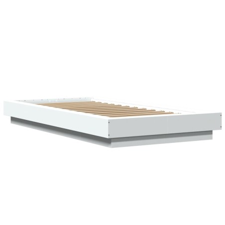vidaXL Estructura de cama madera de ingeniería blanca 75x190 cm