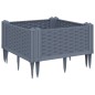 vidaXL Jardinera con clavijas PP gris 42,5x42,5x28,5 cm vidaXL Jardinera con clavijas PP gris 42,5x42,5x28,5 cm