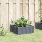 vidaXL Jardinera con clavijas PP gris 42,5x42,5x28,5 cm vidaXL Jardinera con clavijas PP gris 42,5x42,5x28,5 cm