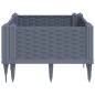 vidaXL Jardinera con clavijas PP gris 42,5x42,5x28,5 cm vidaXL Jardinera con clavijas PP gris 42,5x42,5x28,5 cm