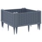 vidaXL Jardinera con clavijas PP gris 42,5x42,5x28,5 cm vidaXL Jardinera con clavijas PP gris 42,5x42,5x28,5 cm