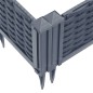 vidaXL Jardinera con clavijas PP gris 42,5x42,5x28,5 cm vidaXL Jardinera con clavijas PP gris 42,5x42,5x28,5 cm