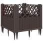 vidaXL Jardinera con clavijas PP marrón 43,5x43,5x43,5 cm vidaXL Jardinera con clavijas PP marrón 43,5x43,5x43,5 cm