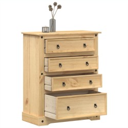 vidaXL Cómoda cajonera Corona madera maciza de pino 92x48x120 cm