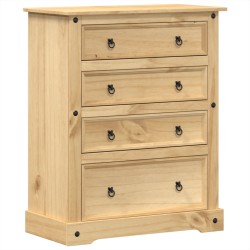 vidaXL Cómoda cajonera Corona madera maciza de pino 92x48x120 cm