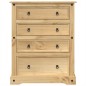 vidaXL Cómoda cajonera Corona madera maciza de pino 92x48x120 cm vidaXL Cómoda cajonera Corona madera maciza de pino 92x48x120 cm