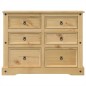 vidaXL Cómoda cajonera Corona madera maciza de pino 120x48x91 cm vidaXL Cómoda cajonera Corona madera maciza de pino 120x48x91 cm