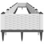 vidaXL Jardinera con clavijas PP blanco 362,5x42,5x28,5 cm vidaXL Jardinera con clavijas PP blanco 362,5x42,5x28,5 cm