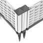 vidaXL Jardinera con clavijas PP blanco 362,5x42,5x28,5 cm vidaXL Jardinera con clavijas PP blanco 362,5x42,5x28,5 cm