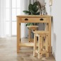 vidaXL Set de mesa alta y taburetes de bar 3 pzas madera maciza pino vidaXL Set de mesa alta y taburetes de bar 3 pzas madera maciza pino