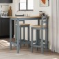 vidaXL Taburetes altos 2 uds madera maciza de pino gris vidaXL Taburetes altos 2 uds madera maciza de pino gris