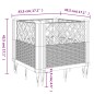 vidaXL Jardinera con clavijas PP blanco 43,5x43,5x43,5 cm