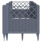 vidaXL Jardinera con clavijas PP gris 123,5x43,5x43,5 cm vidaXL Jardinera con clavijas PP gris 123,5x43,5x43,5 cm