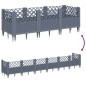 vidaXL Jardinera con clavijas PP gris 123,5x43,5x43,5 cm vidaXL Jardinera con clavijas PP gris 123,5x43,5x43,5 cm