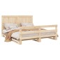 vidaXL Estructura de cama con cabecero madera maciza de pino 200x200cm