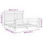 vidaXL Estructura de cama con cabecero madera maciza de pino 200x200cm