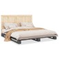 vidaXL Estructura cama con cabecero madera maciza pino gris 180x200 cm