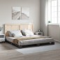 vidaXL Estructura cama con cabecero madera maciza pino gris 180x200 cm