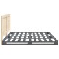 vidaXL Estructura cama con cabecero madera maciza pino gris 180x200 cm