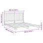 vidaXL Estructura cama con cabecero madera maciza pino gris 180x200 cm