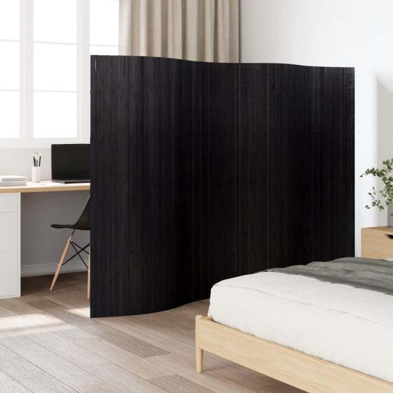 vidaXL Biombo divisor de bambú negro 165x250 cm vidaXL Biombo divisor de bambú negro 165x250 cm