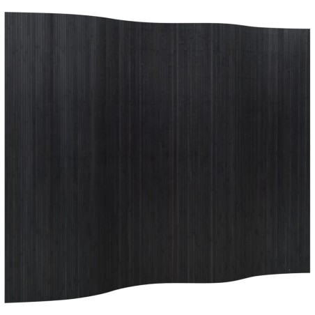 vidaXL Biombo divisor de bambú negro 165x250 cm