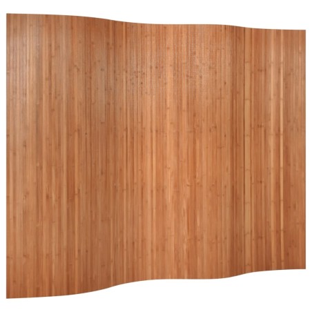 vidaXL Biombo divisor de bambú marrón 165x250 cm