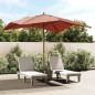 vidaXL Sombrilla de jardín con poste de madera terracota 300x300x273cm vidaXL Sombrilla de jardín con poste de madera terracota 300x300x273cm