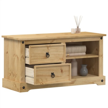 vidaXL Mueble de TV Corona madera maciza de pino 100x40x52 cm