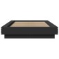 vidaXL Estructura cama con luces LED madera ingeniería negro 90x190 cm vidaXL Estructura cama con luces LED madera ingeniería negro 90x190 cm