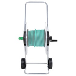 vidaXL Carrito de rollo para manguera de 60 m 1/2" acero