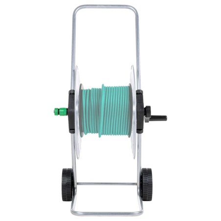 vidaXL Carrito de rollo para manguera de 60 m 1/2" acero