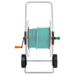 vidaXL Carrete de rollo para manguera 110 m 1/2" o 80 m 3/4" acero