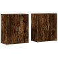 vidaXL Aparador de madera de ingeniería 2 uds roble ahumado 60x31x70cm vidaXL Aparador de madera de ingeniería 2 uds roble ahumado 60x31x70cm