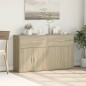 vidaXL Aparador de madera de ingeniería 2 uds roble Sonoma 60x31x70 cm